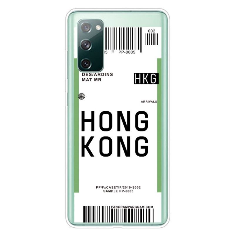 Coque Samsung Galaxy S20 Fe Boarding Pass To Hong Kong