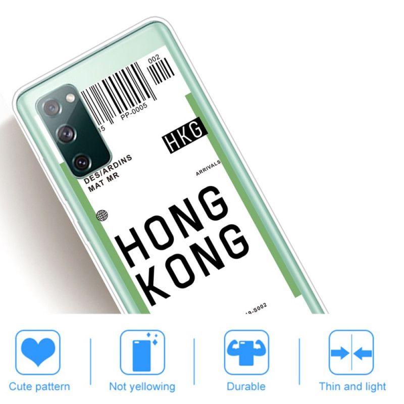 Coque Samsung Galaxy S20 Fe Boarding Pass To Hong Kong
