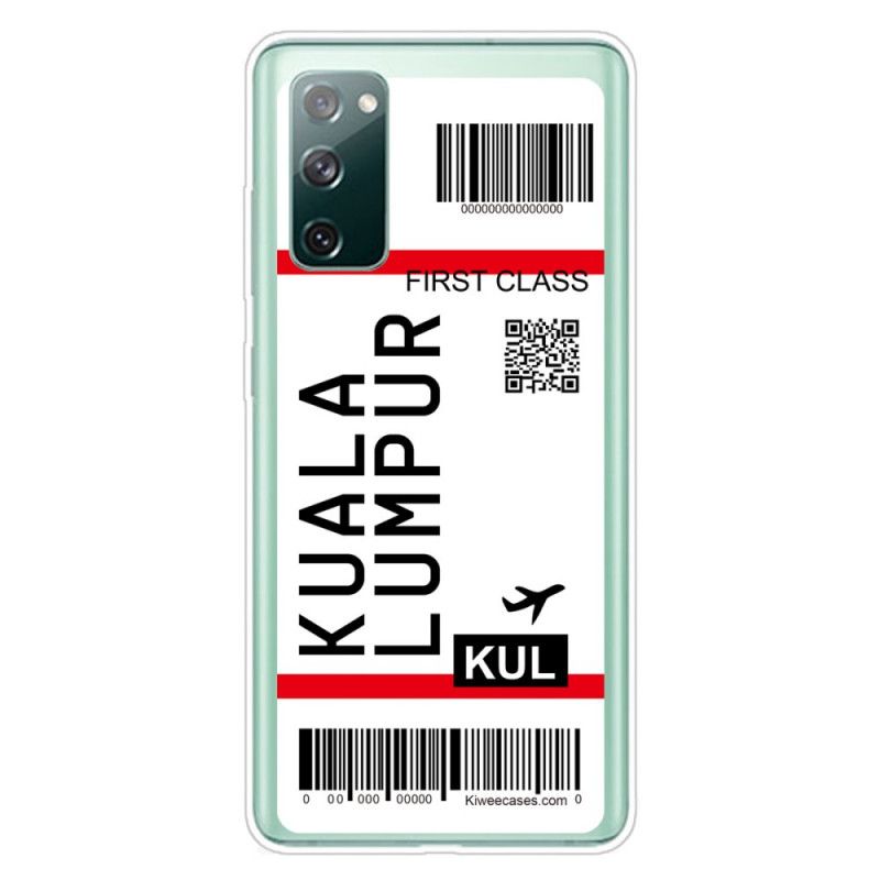 Coque Samsung Galaxy S20 Fe Boarding Pass To Kuala Lumpur