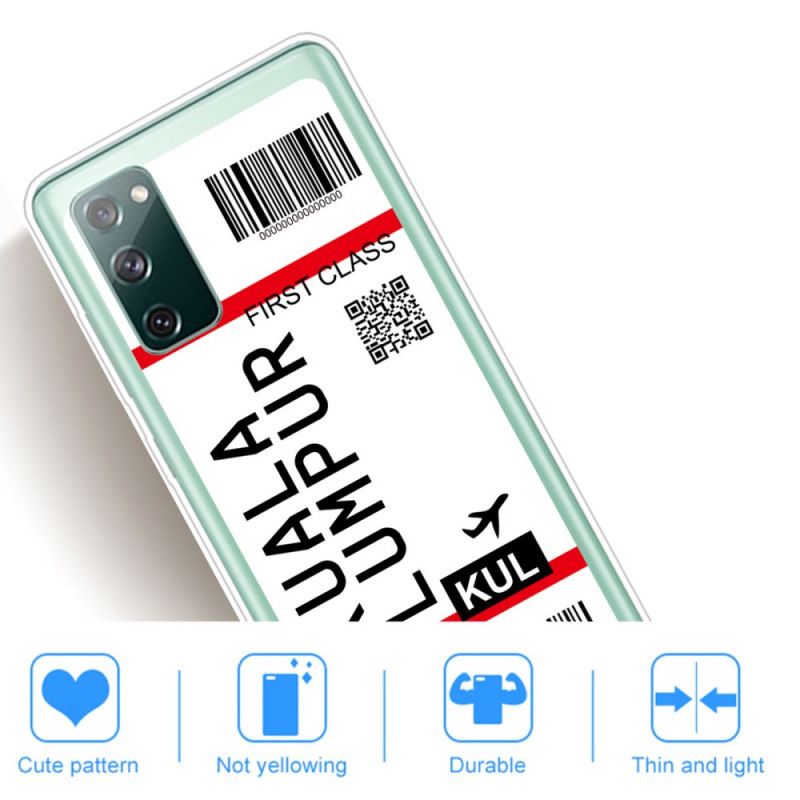 Coque Samsung Galaxy S20 Fe Boarding Pass To Kuala Lumpur