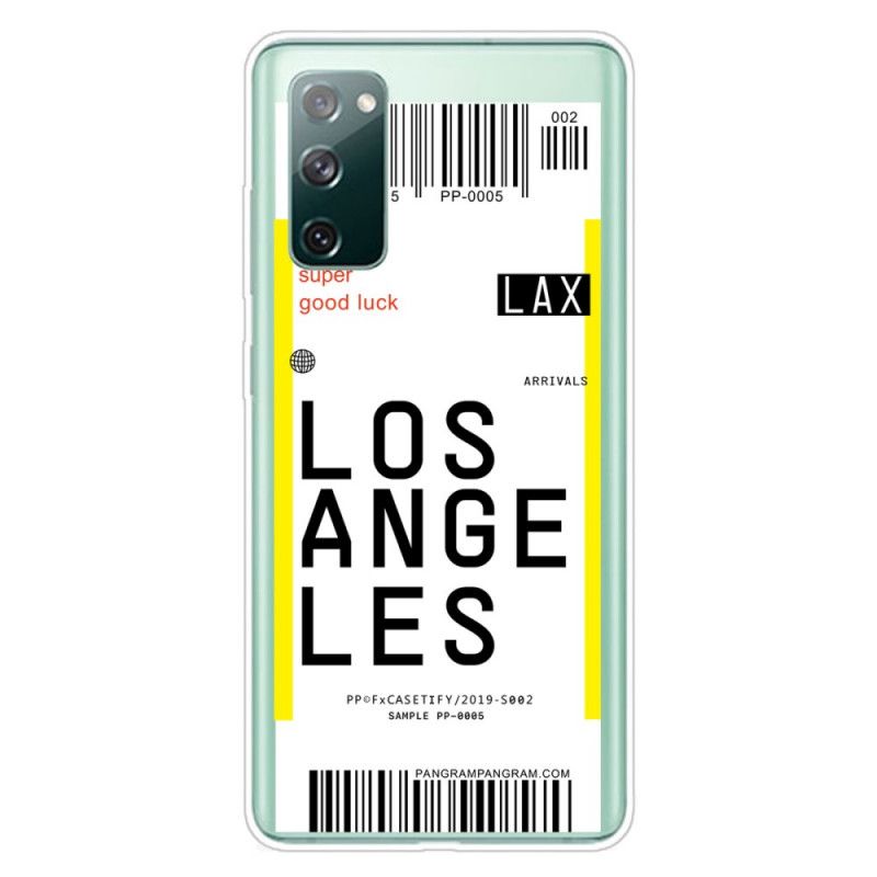 Coque Samsung Galaxy S20 Fe Boarding Pass To Los Angeles
