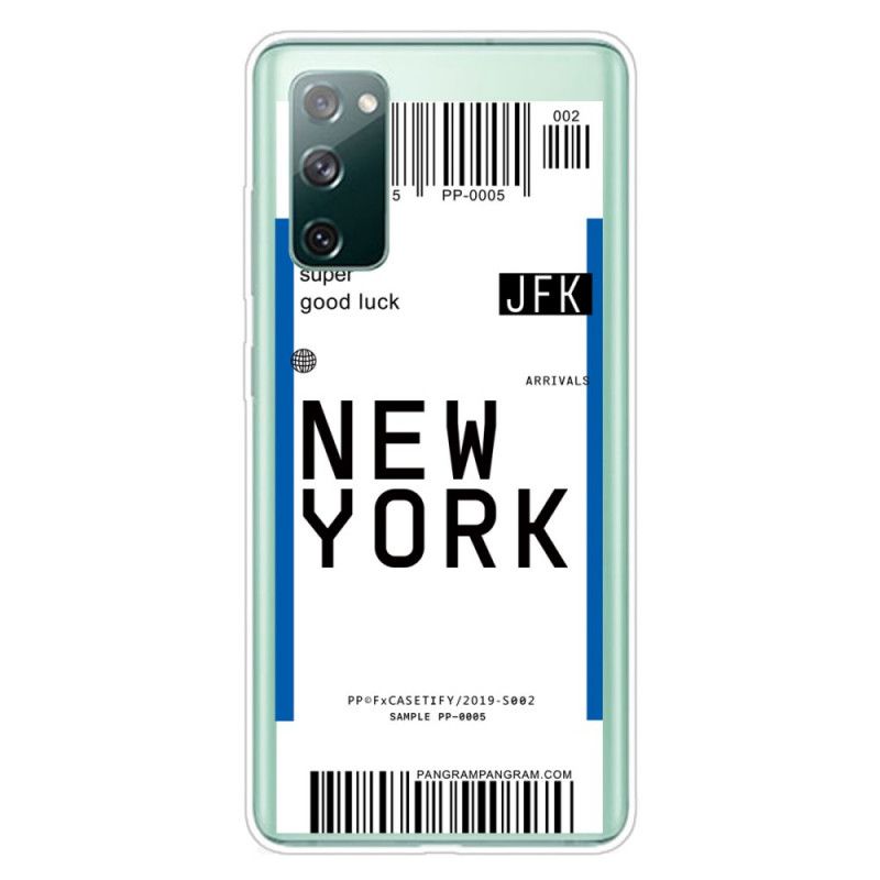 Coque Samsung Galaxy S20 Fe Boarding Pass To New York