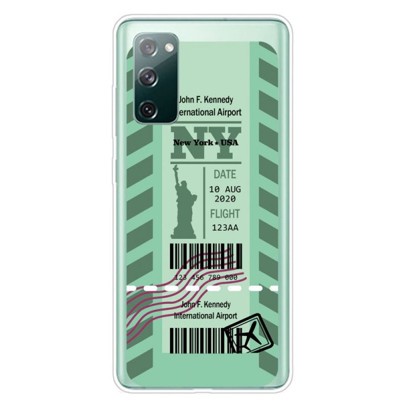Coque Samsung Galaxy S20 Fe Boarding Pass To New York