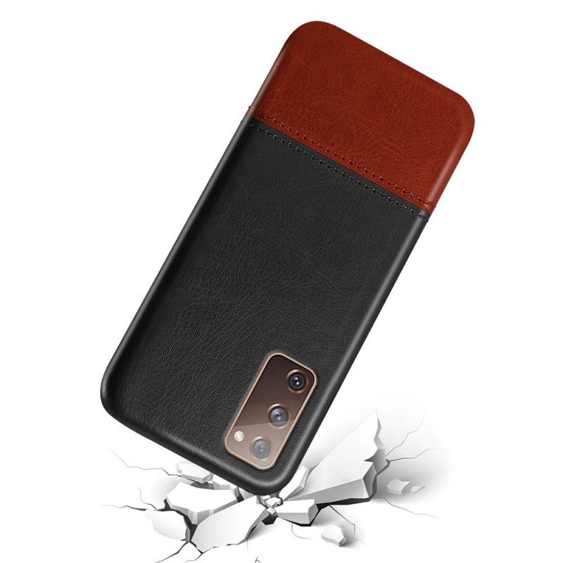 Coque Samsung Galaxy S20 Fe Effet Cuir Bicolore Ksq