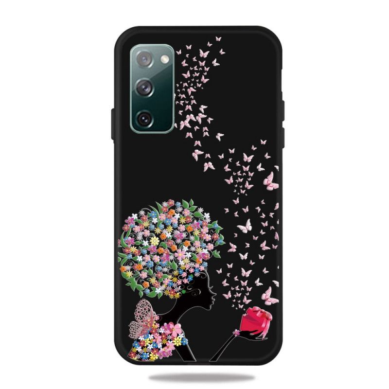 Coque Samsung Galaxy S20 Fe Femme À La Tête Fleurie