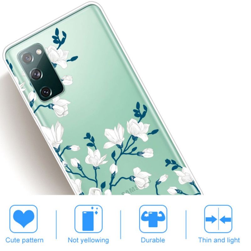 Coque Samsung Galaxy S20 Fe Fleurs Blanches