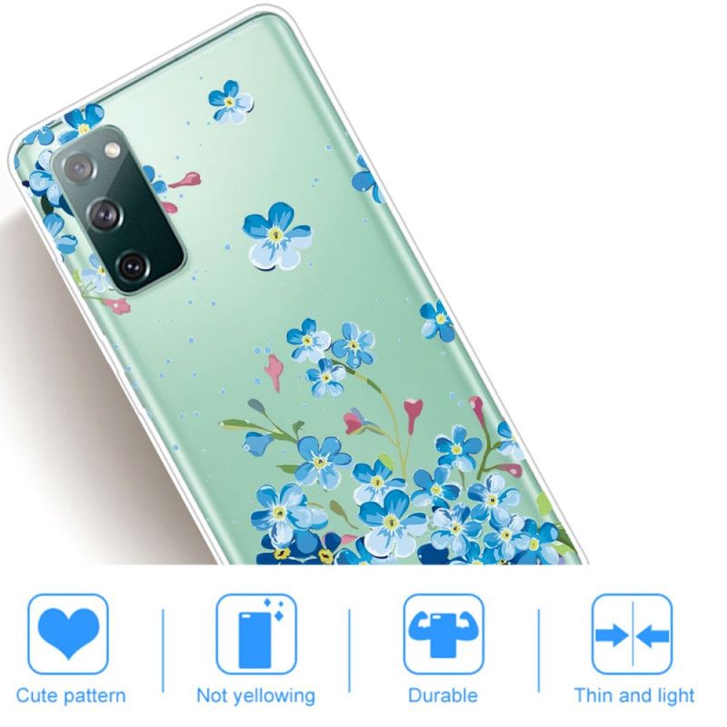 Coque Samsung Galaxy S20 Fe Fleurs Bleues