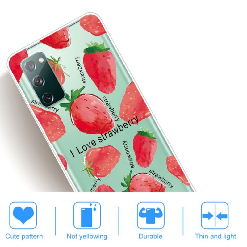 Coque Samsung Galaxy S20 Fe Fraises / I Love Strawberry