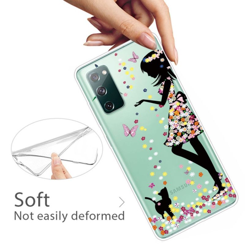 Coque Samsung Galaxy S20 Fe Jolie Tête Fleurie