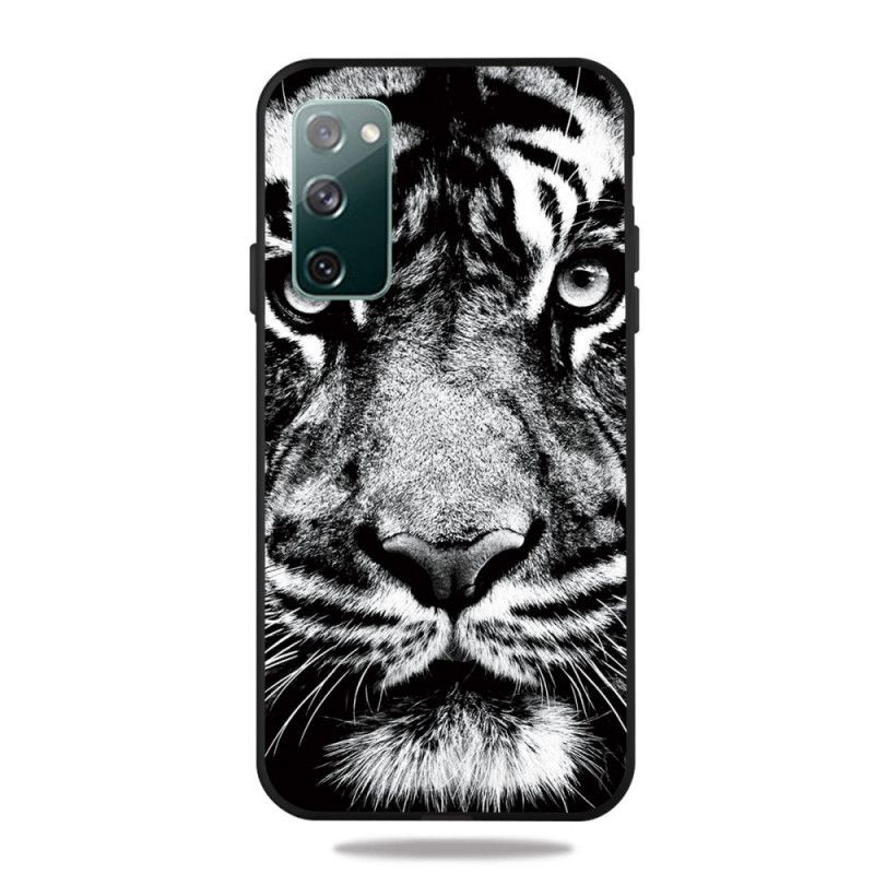 Coque Samsung Galaxy S20 Fe Tigre Noir Et Blanc