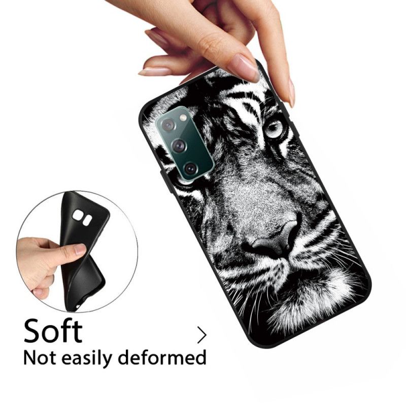 Coque Samsung Galaxy S20 Fe Tigre Noir Et Blanc