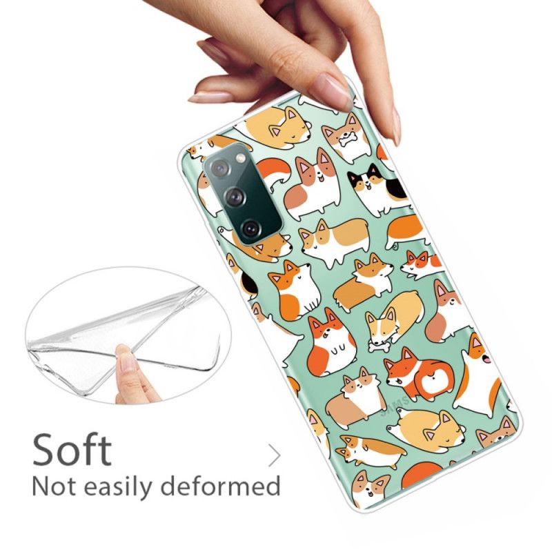 Coque Samsung Galaxy S20 Fe Transparente Multiples Chiens