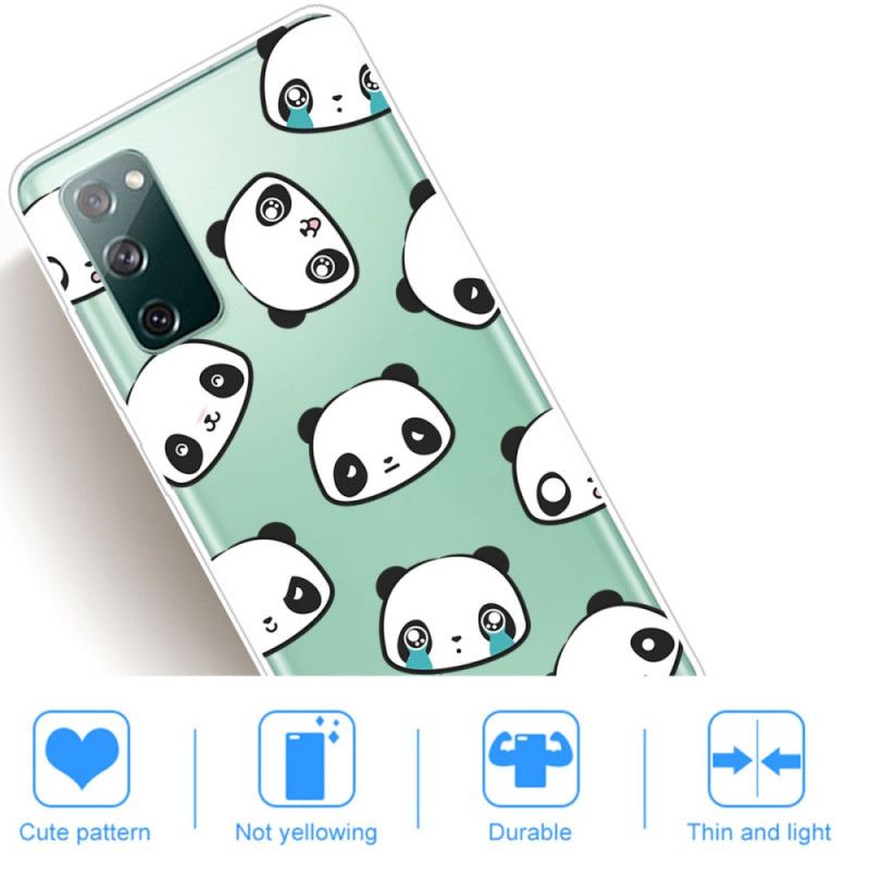 Coque Samsung Galaxy S20 Fe Transparente Pandas Sentimentaux