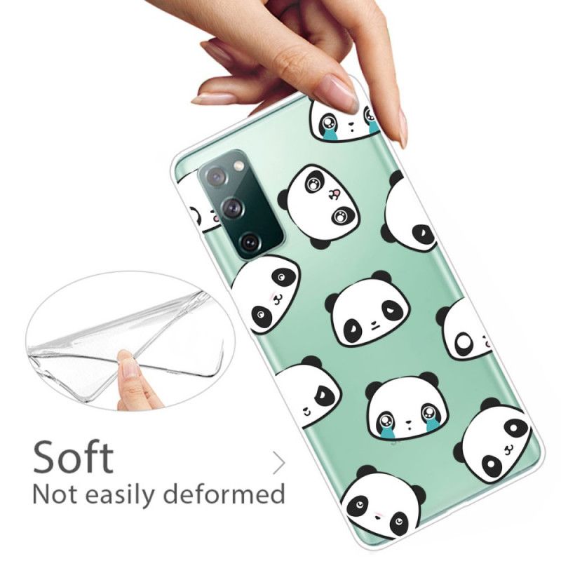 Coque Samsung Galaxy S20 Fe Transparente Pandas Sentimentaux