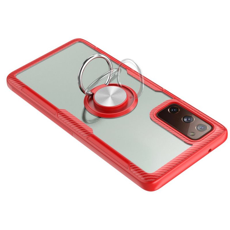 Coque Samsung Galaxy S20 Fe Transparente Ring Et Carbone