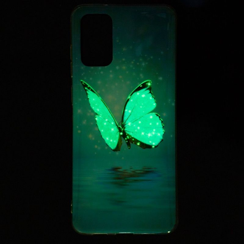 Coque Samsung Galaxy S20 Plus / S20 Plus 5g Papillon Bleu Fluorescente