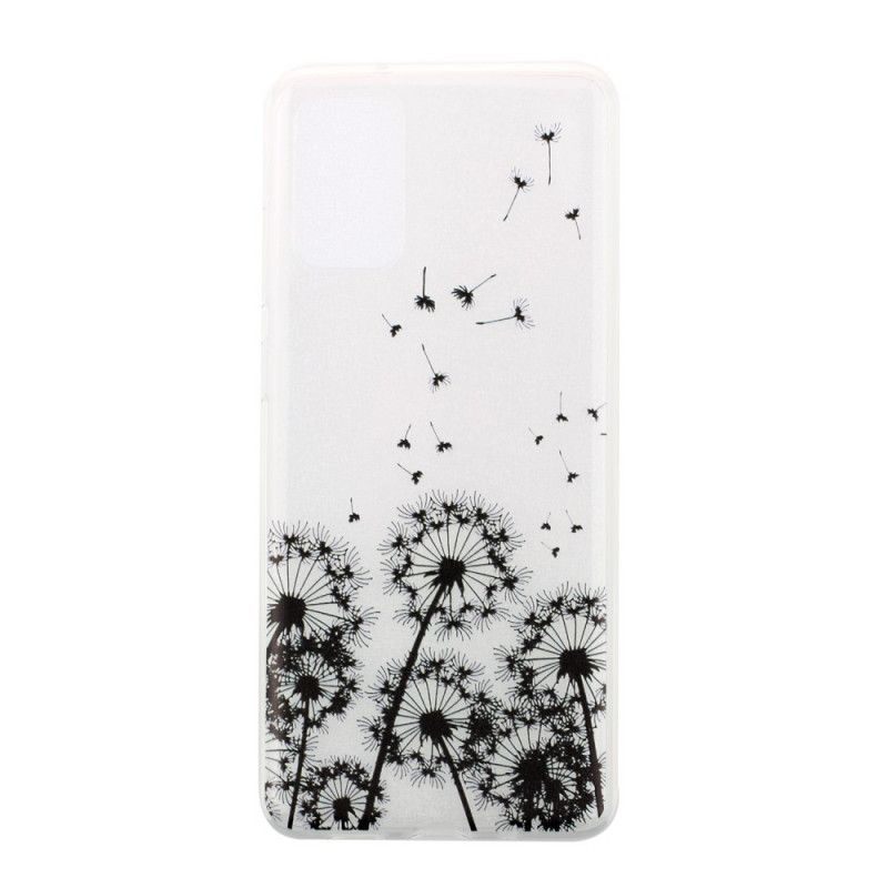 Coque Samsung Galaxy S20 Plus / S20 Plus 5g Transparente Pissenlits Noirs