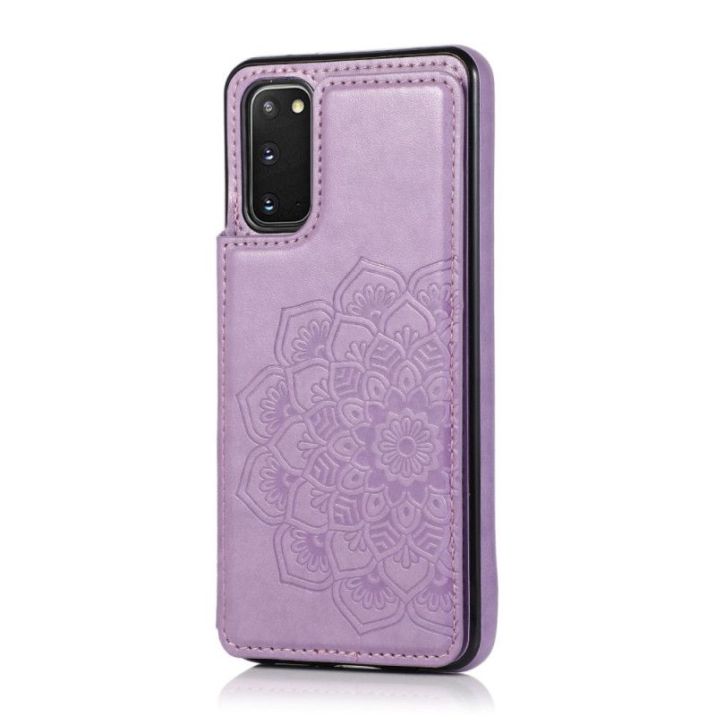 Coque Samsung Galaxy S20 Porte-cartes Impression Mandala