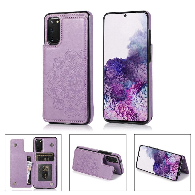 Coque Samsung Galaxy S20 Porte-cartes Impression Mandala