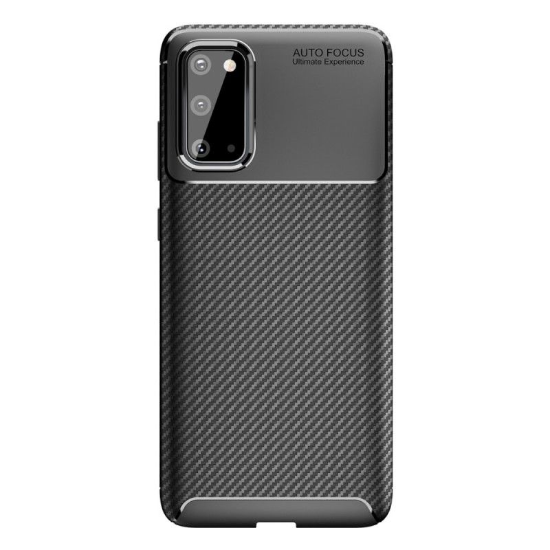 Coque Samsung Galaxy S20 Texture Fibre Carbone Flexible