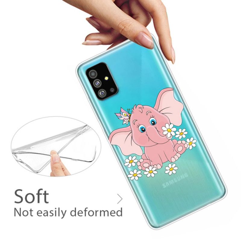 Coque Samsung Galaxy S20 Transparente Éléphant Rose