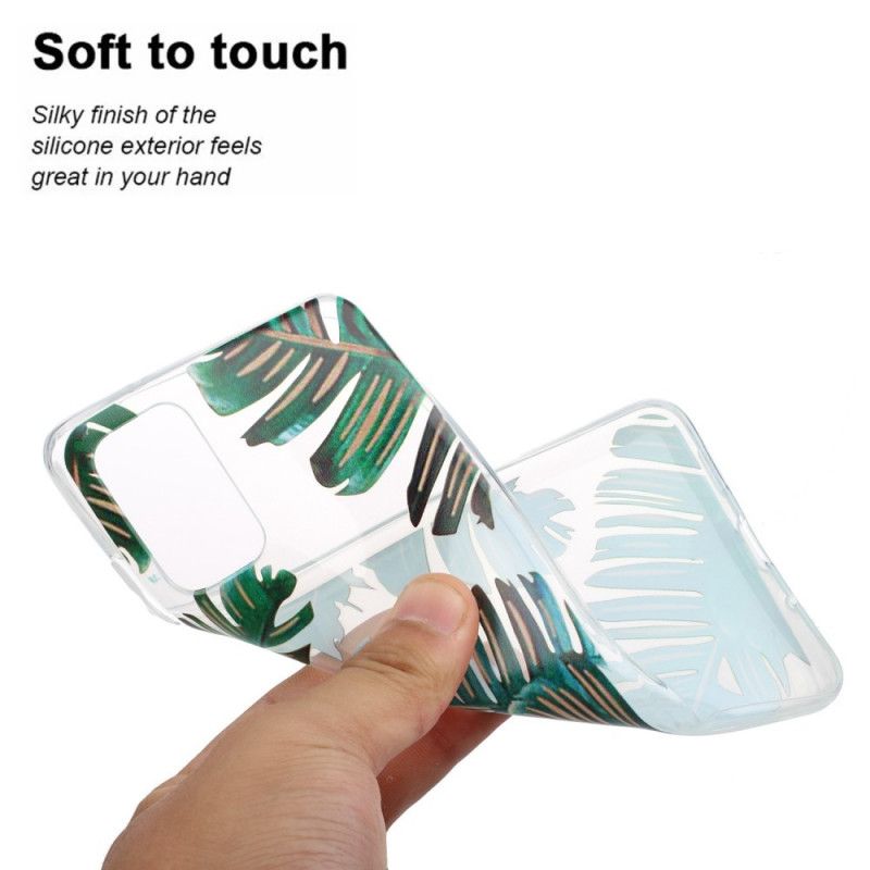 Coque Samsung Galaxy S20 Transparente Feuilles Vertes