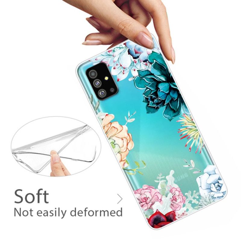 Coque Samsung Galaxy S20 Transparente Fleurs Aquarelle