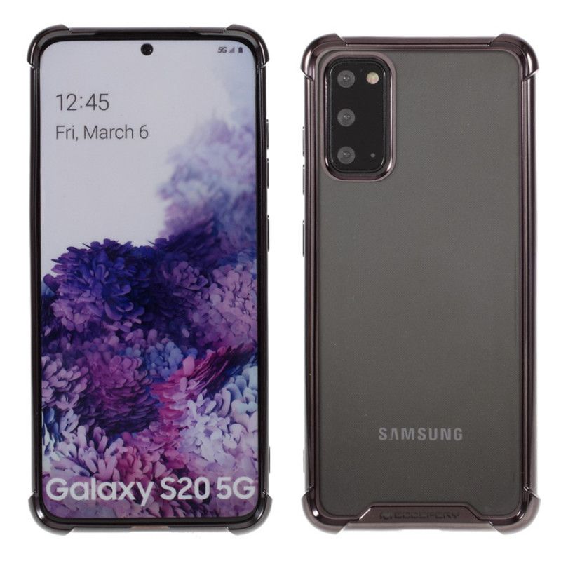 Coque Samsung Galaxy S20 Transparente Goospery Rebords Colorés
