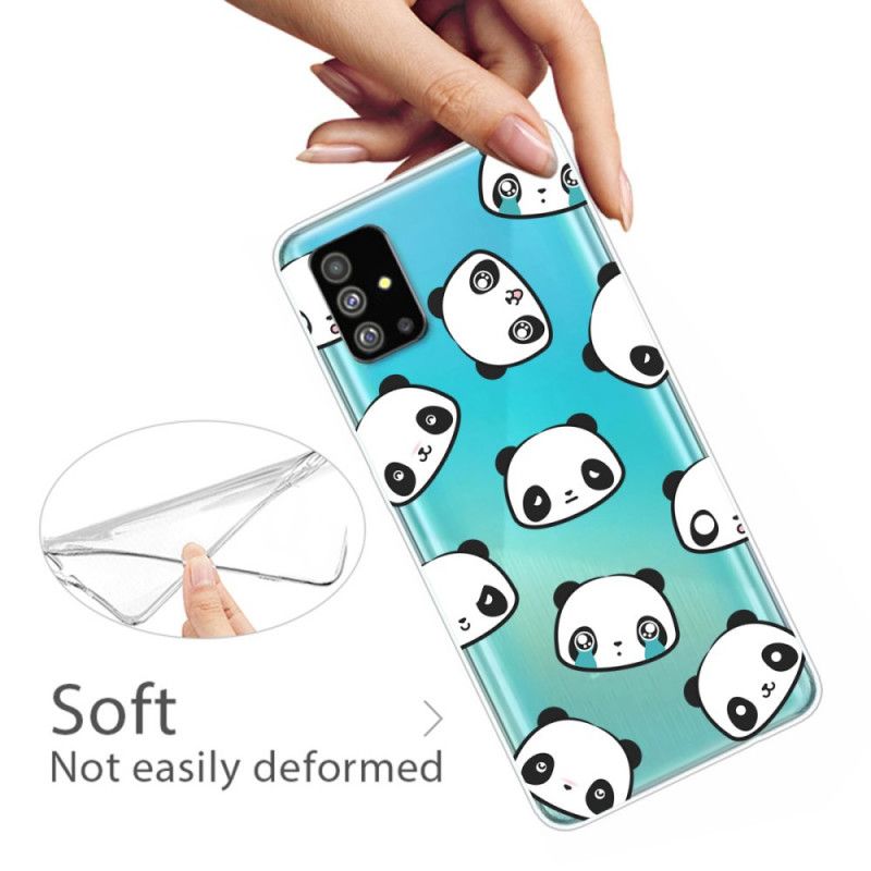Coque Samsung Galaxy S20 Transparente Pandas Sentimentaux