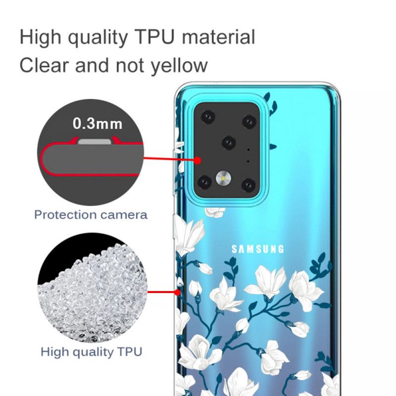 Coque Samsung Galaxy S20 Ultra Fleurs Blanches