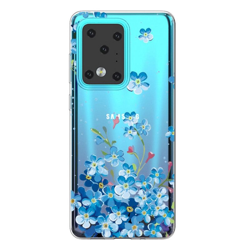 Coque Samsung Galaxy S20 Ultra Fleurs Bleues