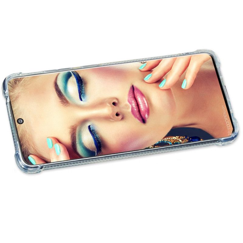 Coque Samsung Galaxy S20 Ultra Paillettes Anneau-support