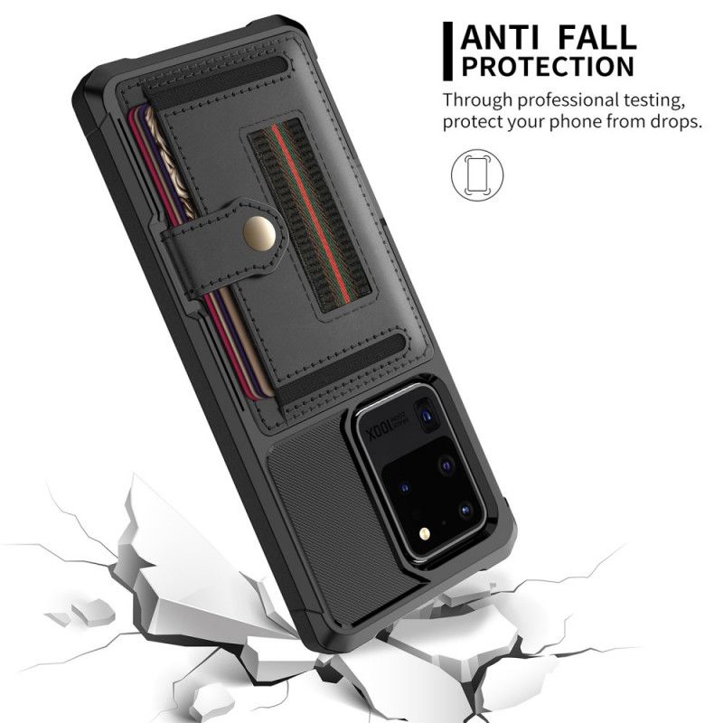 Coque Samsung Galaxy S20 Ultra Porte Carte Et Sangle Élastique