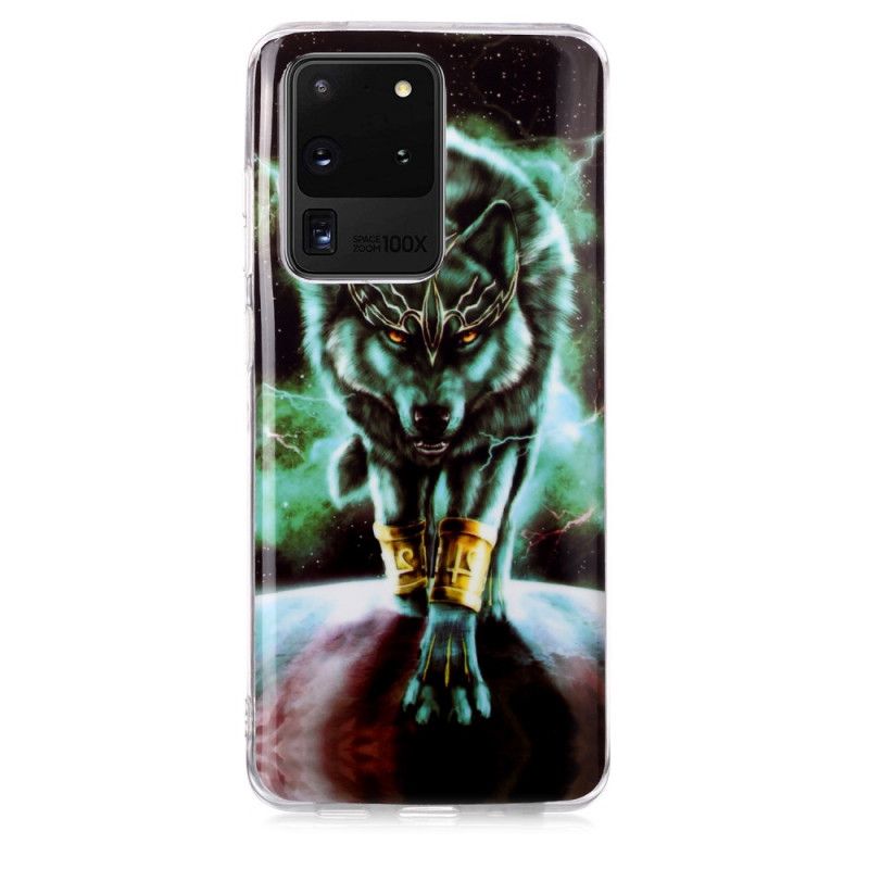 Coque Samsung Galaxy S20 Ultra Série Loup Fluorescente