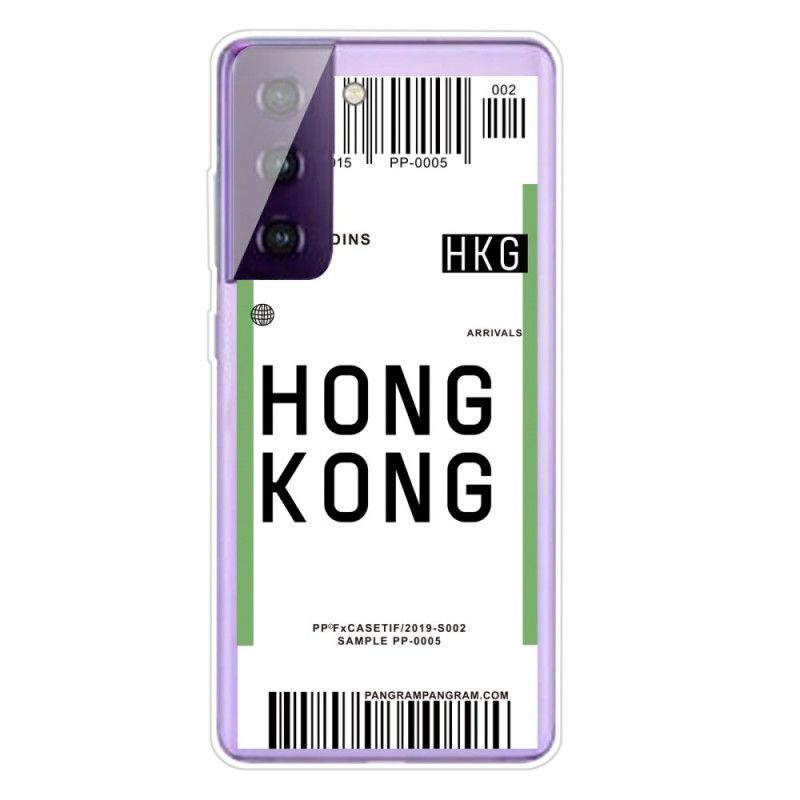Coque Samsung Galaxy S21 5g Boarding Pass To Hong Kong