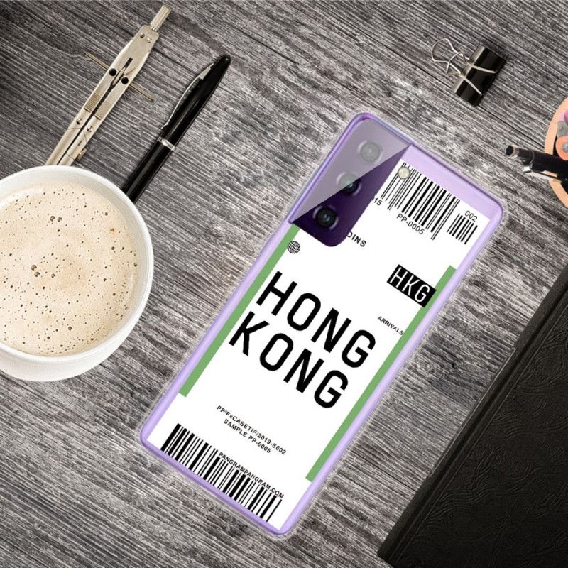 Coque Samsung Galaxy S21 5g Boarding Pass To Hong Kong