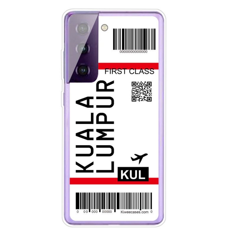 Coque Samsung Galaxy S21 5g Boarding Pass To Kuala Lumpur