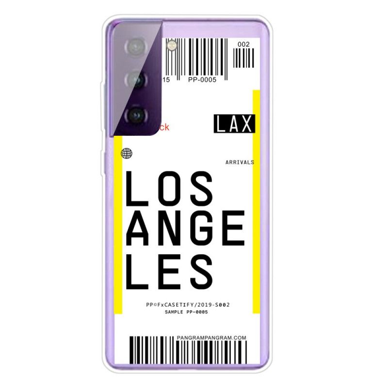 Coque Samsung Galaxy S21 5g Boarding Pass To Los Angeles