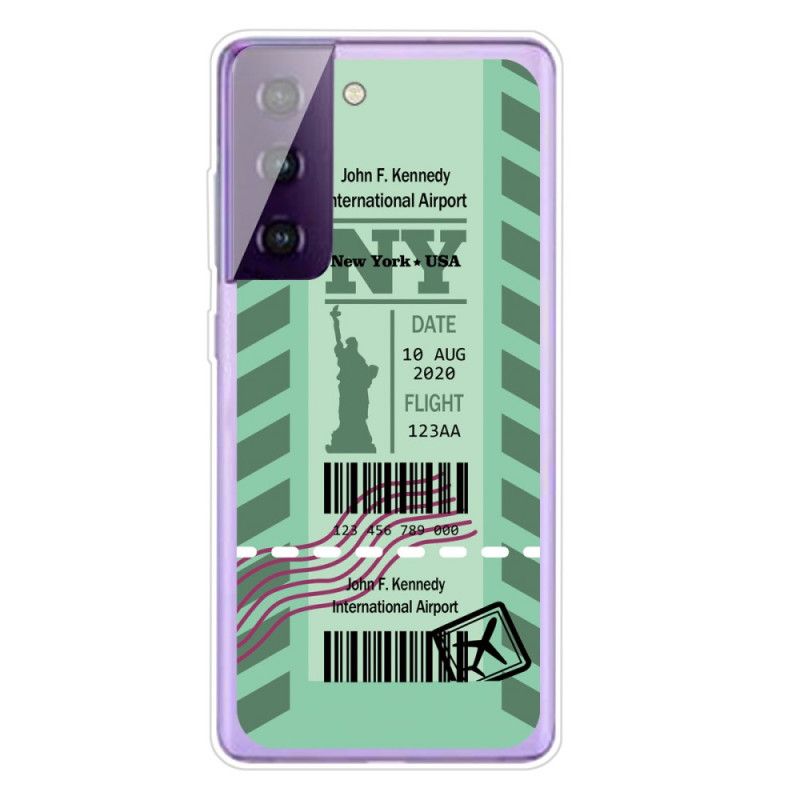 Coque Samsung Galaxy S21 5g Boarding Pass To New York