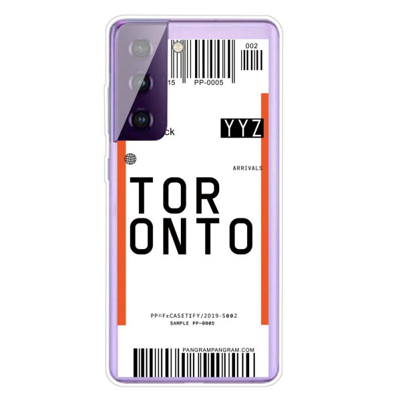 Coque Samsung Galaxy S21 5g Boarding Pass To Toronto