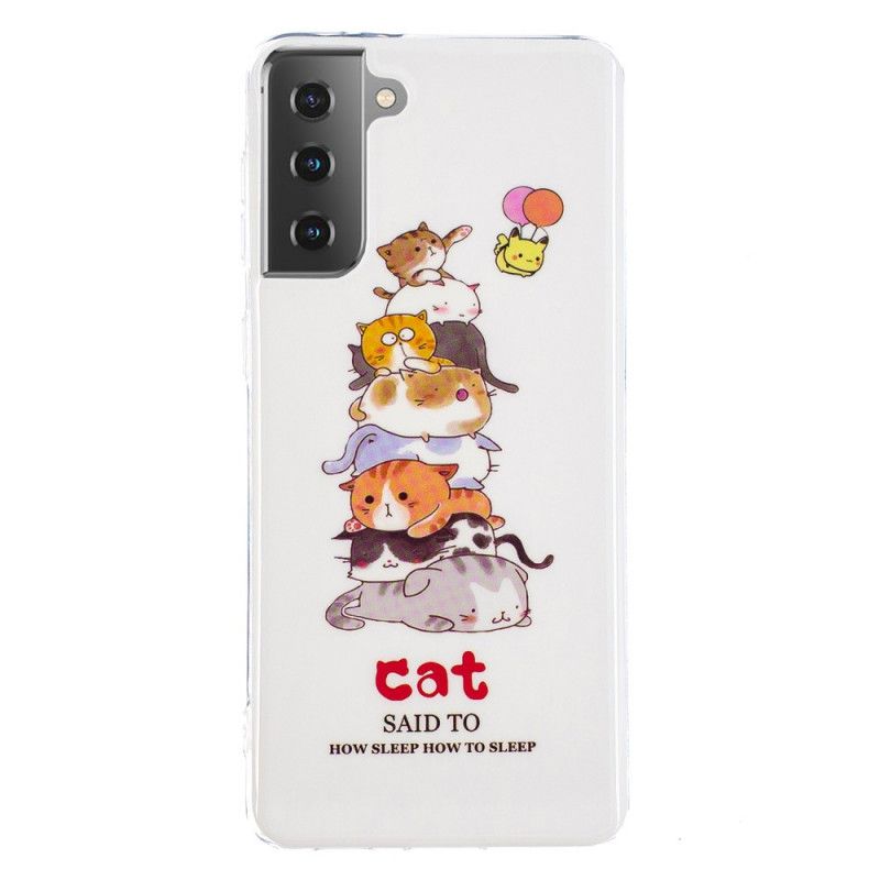 Coque Samsung Galaxy S21 5g Cats Fluorescente