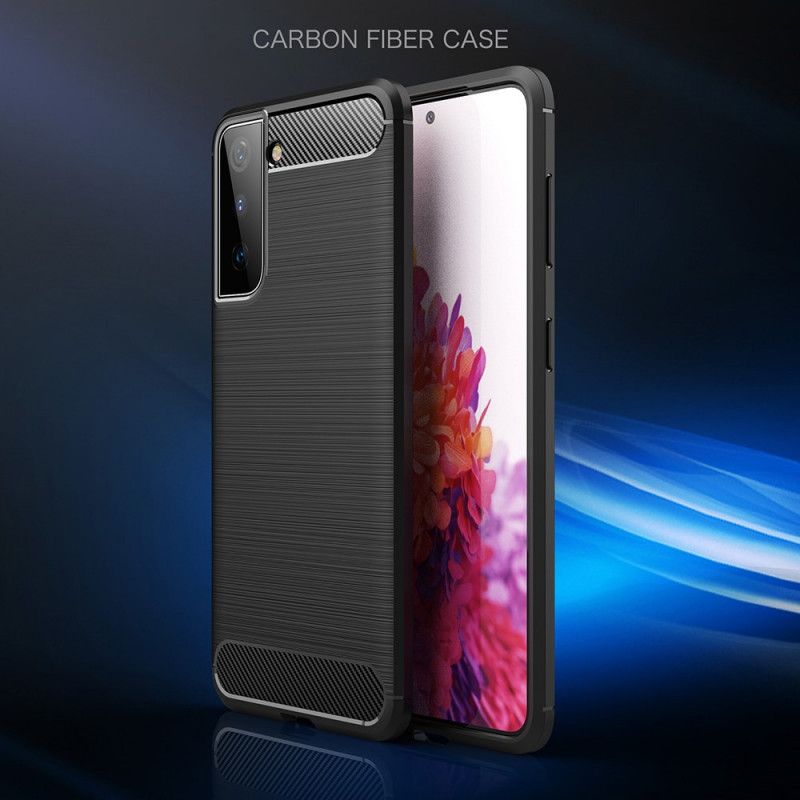 Coque Samsung Galaxy S21 5g Fibre Carbone Brossée