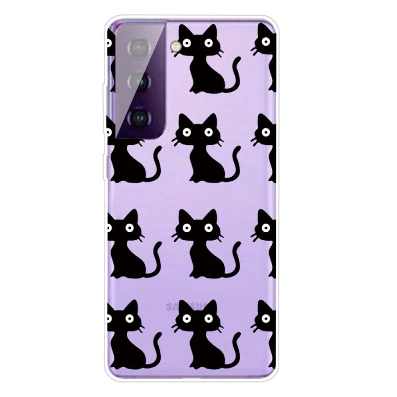 Coque Samsung Galaxy S21 5g Multiples Chats Noirs