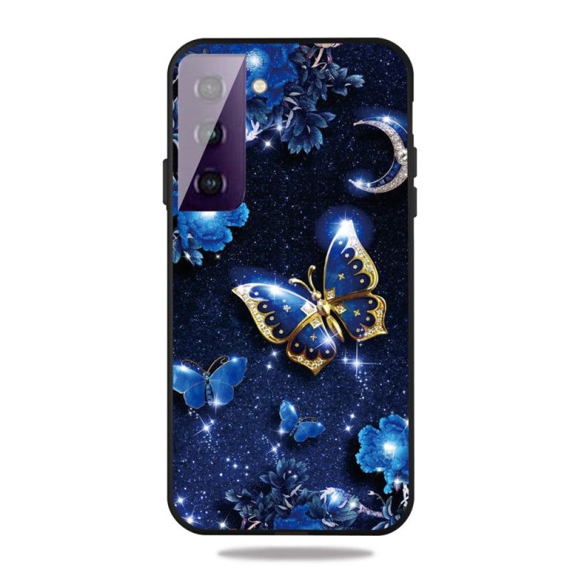 Coque Samsung Galaxy S21 5g Papillon La Nuit