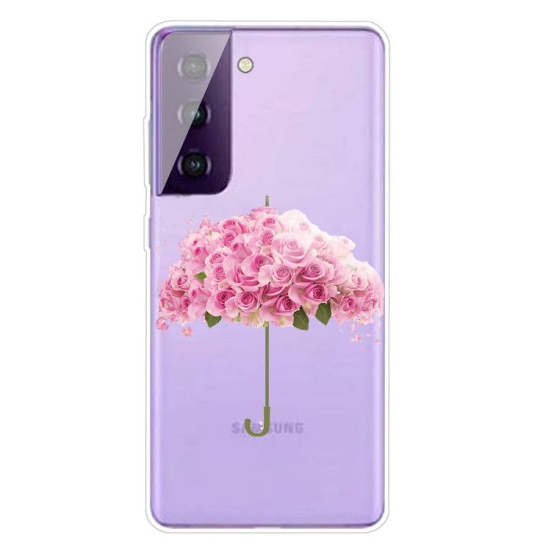 Coque Samsung Galaxy S21 5g Parapluie En Roses