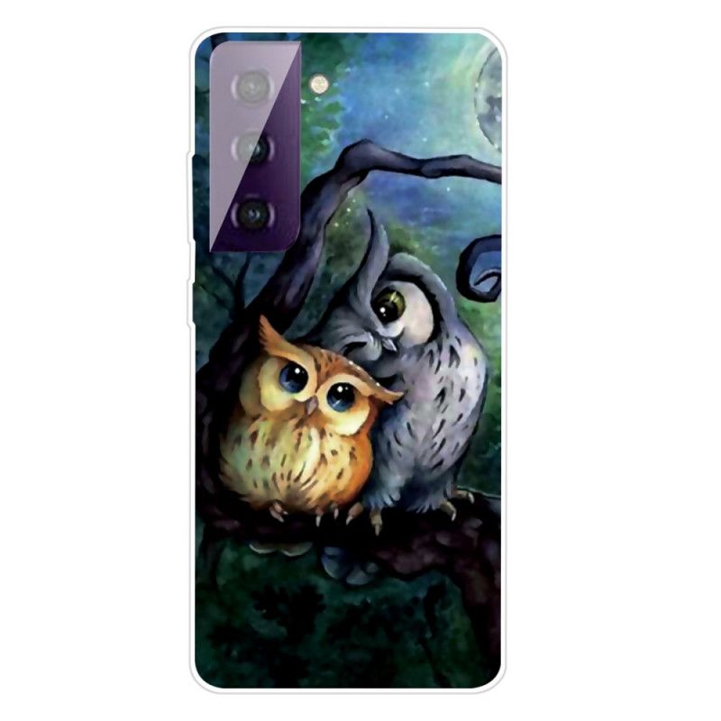 Coque Samsung Galaxy S21 5g Peinture Hiboux