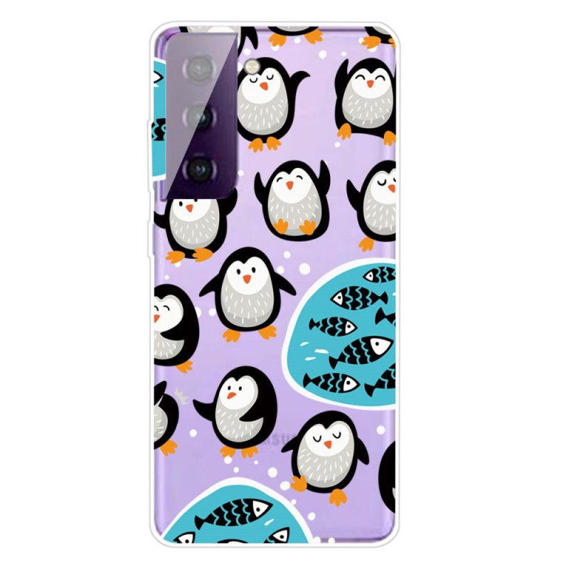 Coque Samsung Galaxy S21 5g Pingouins Et Poissons