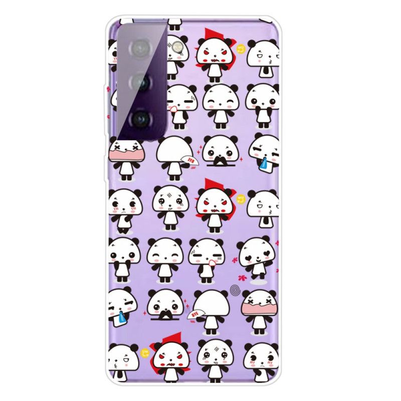 سكيتشرز صندل Coque Samsung Galaxy S21 5g Transparente Funny Pandas