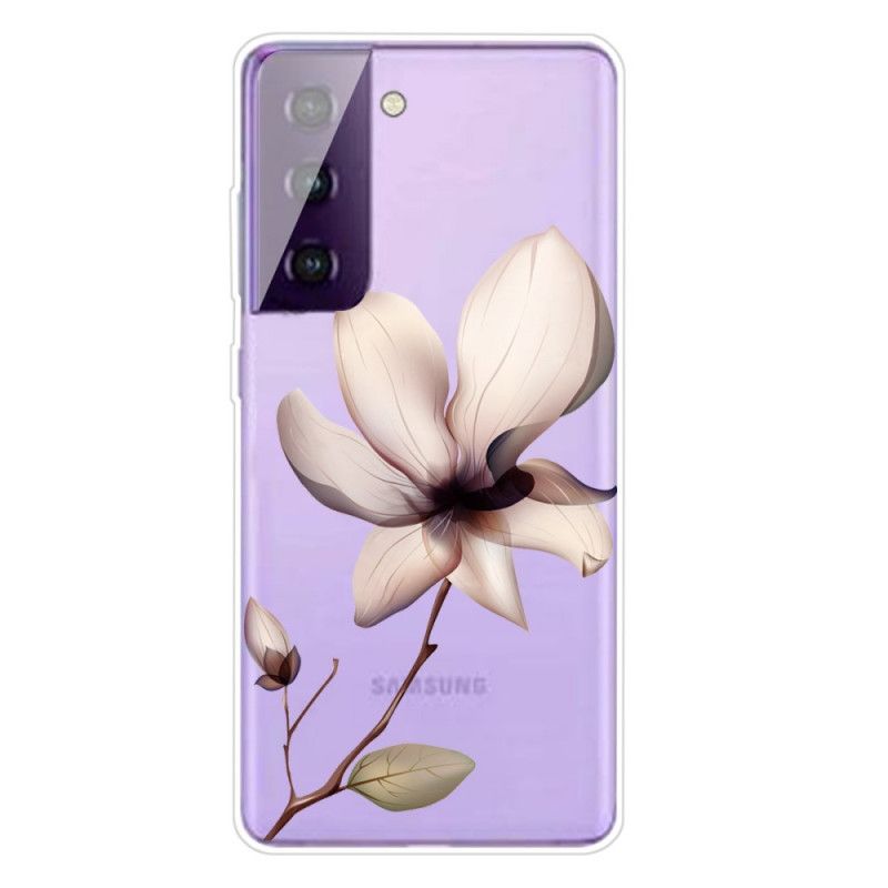 Coque Samsung Galaxy S21 5g Transparente Une Fleur