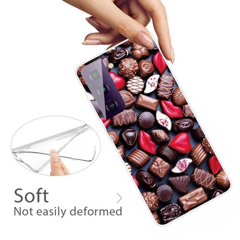 Coque Samsung Galaxy S21 FE Flexible Chocolat